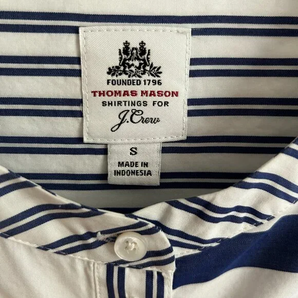 J. Crew Thomas Mason Tunic Top Womens Mixed Stripe Sz Small Preppy Coastal Chic - Picture 3 of 9